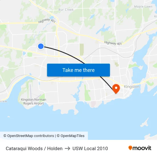 Cataraqui Woods / Holden to USW Local 2010 map
