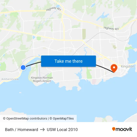 Bath / Homeward to USW Local 2010 map