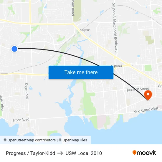 Progress / Taylor-Kidd to USW Local 2010 map