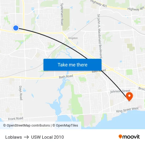 Loblaws to USW Local 2010 map