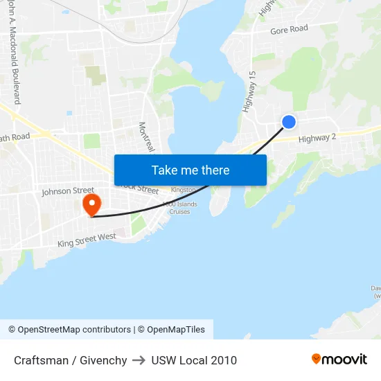 Craftsman / Givenchy to USW Local 2010 map