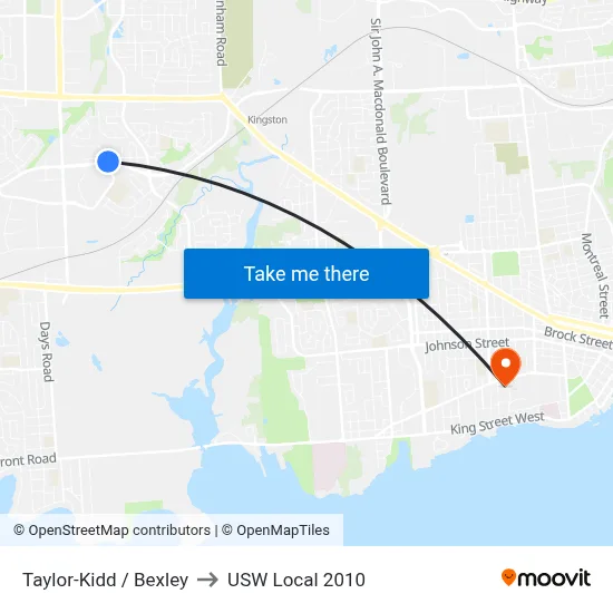 Taylor-Kidd / Bexley to USW Local 2010 map