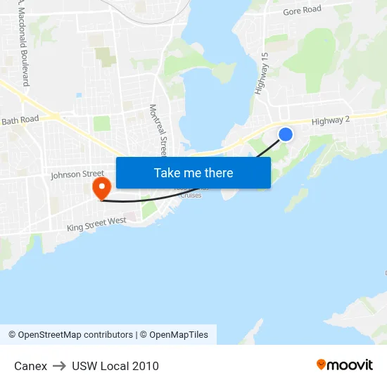 Canex to USW Local 2010 map
