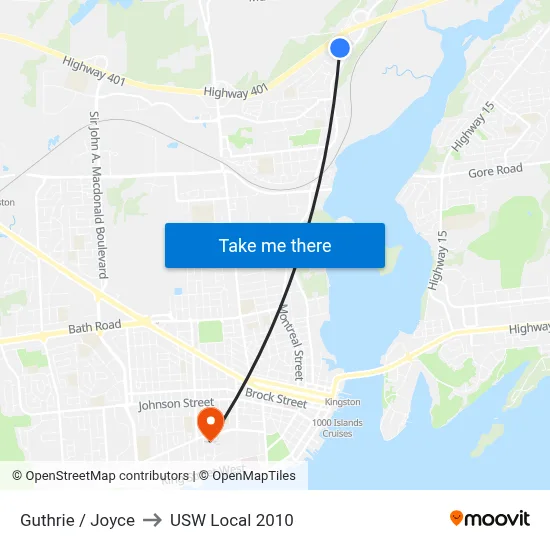 Guthrie / Joyce to USW Local 2010 map