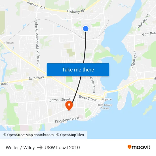Weller / Wiley to USW Local 2010 map