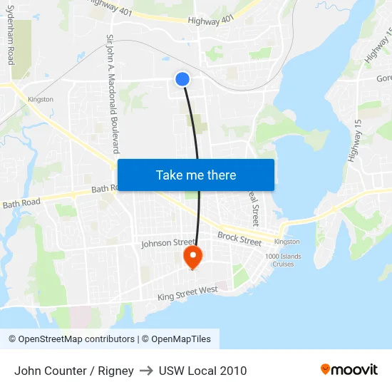 John Counter / Rigney to USW Local 2010 map