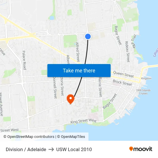 Division / Adelaide to USW Local 2010 map