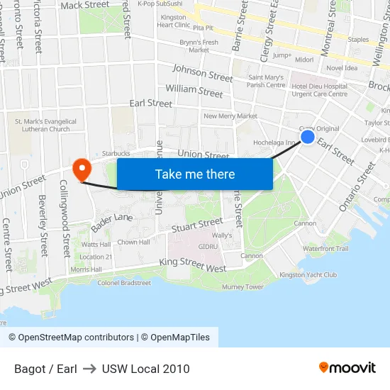 Bagot / Earl to USW Local 2010 map