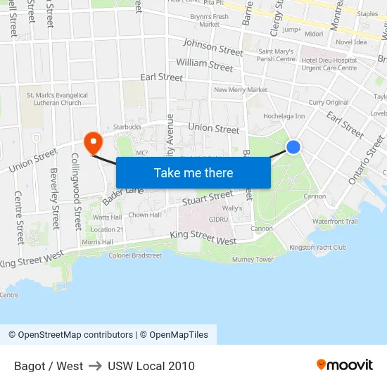 Bagot / West to USW Local 2010 map