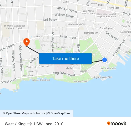 West / King to USW Local 2010 map