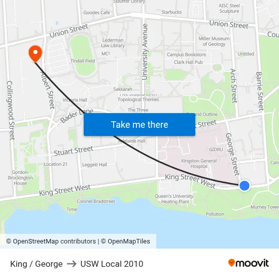 King / George to USW Local 2010 map