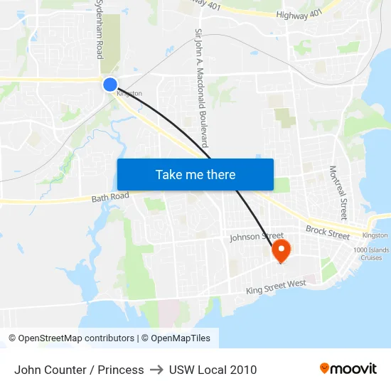John Counter / Princess to USW Local 2010 map