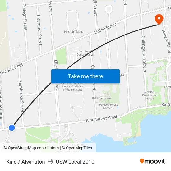 King / Alwington to USW Local 2010 map