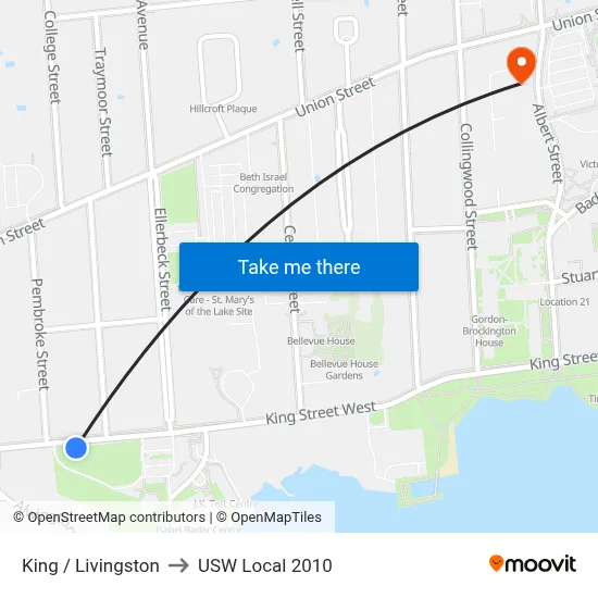 King / Livingston to USW Local 2010 map