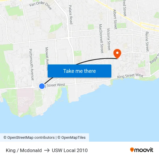 King / Mcdonald to USW Local 2010 map