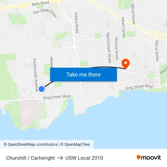 Churchill / Cartwright to USW Local 2010 map