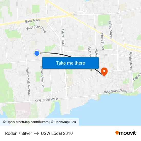 Roden / Silver to USW Local 2010 map
