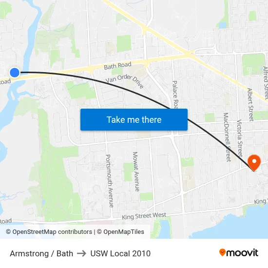 Armstrong / Bath to USW Local 2010 map