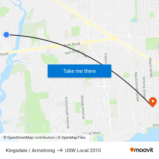 Kingsdale / Armstrong to USW Local 2010 map