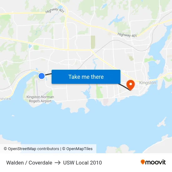 Walden / Coverdale to USW Local 2010 map