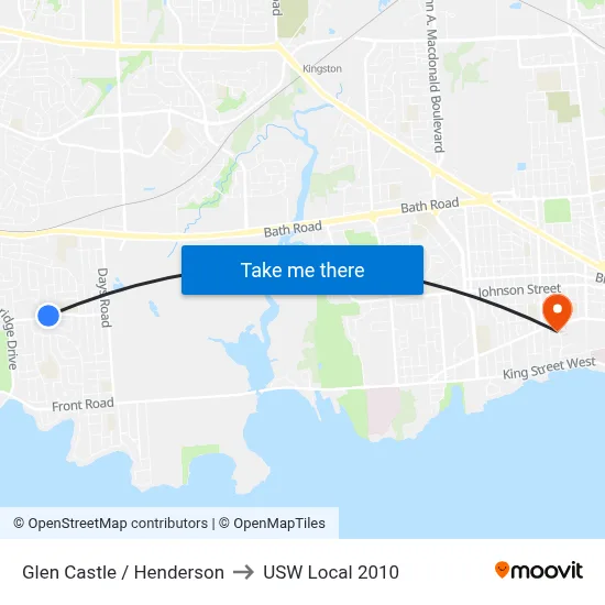 Glen Castle / Henderson to USW Local 2010 map