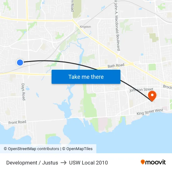 Development / Justus to USW Local 2010 map