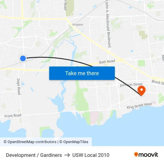 Development / Gardiners to USW Local 2010 map