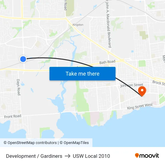 Development / Gardiners to USW Local 2010 map
