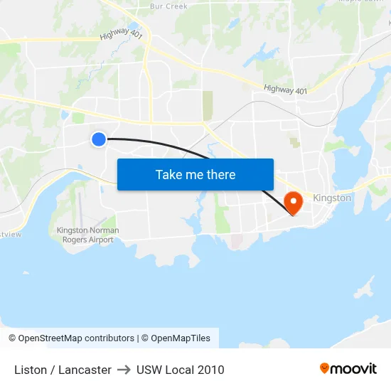 Liston / Lancaster to USW Local 2010 map