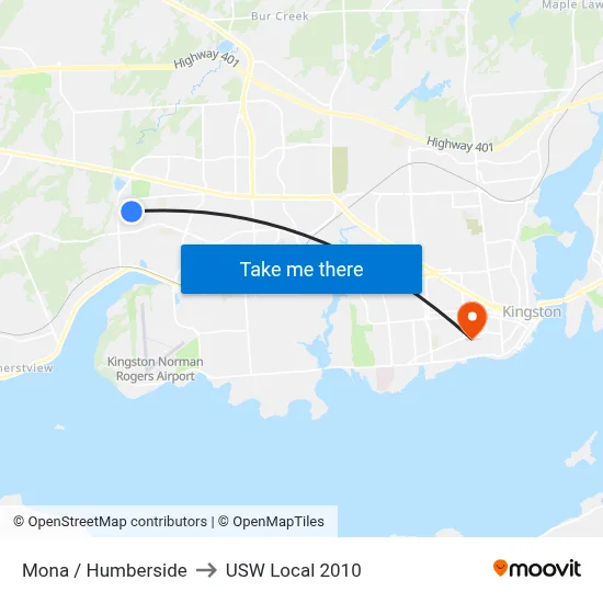 Mona / Humberside to USW Local 2010 map