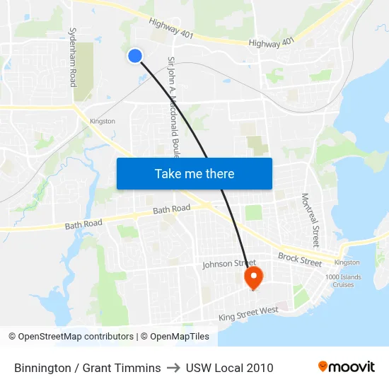 Binnington / Grant Timmins to USW Local 2010 map