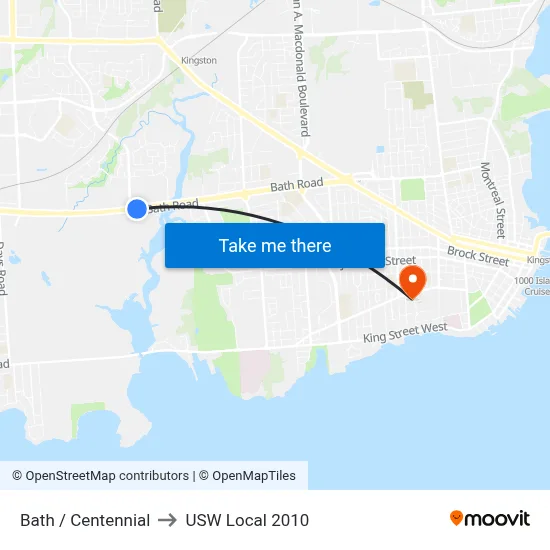 Bath / Centennial to USW Local 2010 map