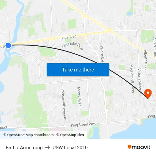 Bath / Armstrong to USW Local 2010 map