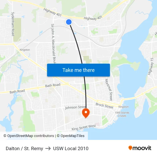 Dalton / St. Remy to USW Local 2010 map