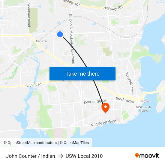 John Counter / Indian to USW Local 2010 map