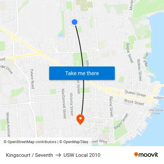 Kingscourt / Seventh to USW Local 2010 map