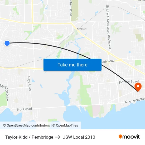 Taylor-Kidd / Pembridge to USW Local 2010 map