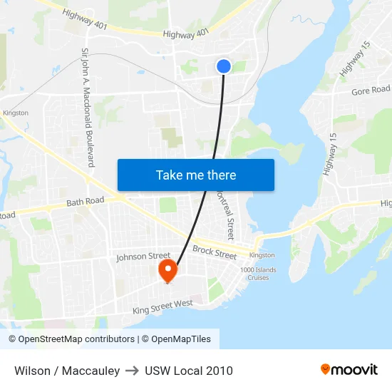 Wilson / Maccauley to USW Local 2010 map