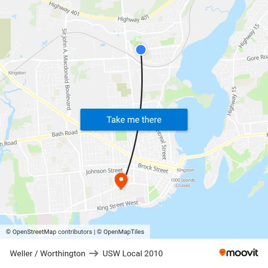 Weller / Worthington to USW Local 2010 map