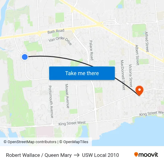 Robert Wallace / Queen Mary to USW Local 2010 map