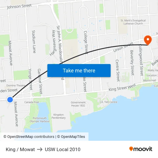 King / Mowat to USW Local 2010 map