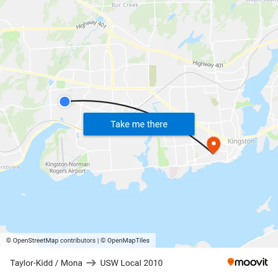 Taylor-Kidd / Mona to USW Local 2010 map