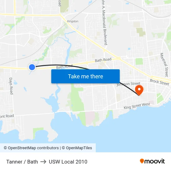 Tanner / Bath to USW Local 2010 map