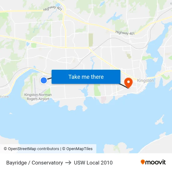 Bayridge / Conservatory to USW Local 2010 map