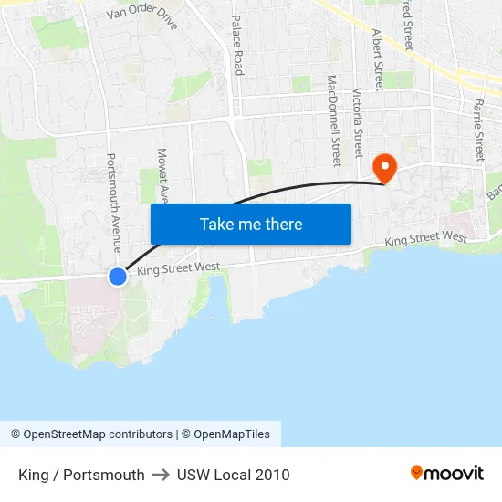 King / Portsmouth to USW Local 2010 map