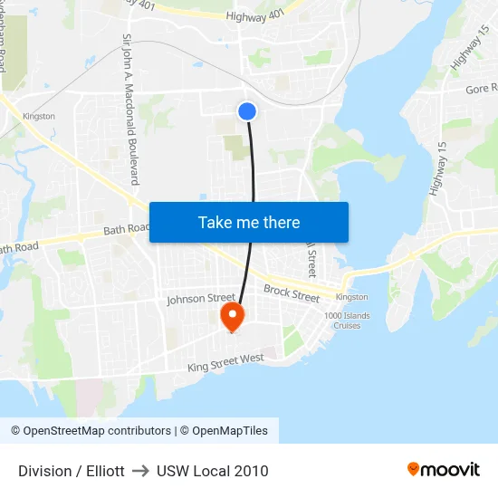 Division / Elliott to USW Local 2010 map