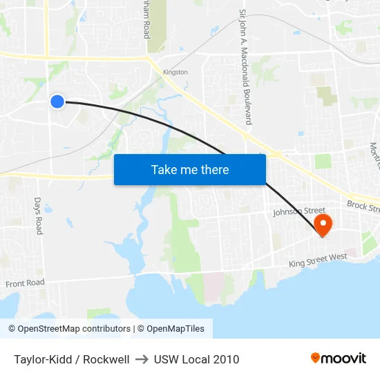 Taylor-Kidd / Rockwell to USW Local 2010 map