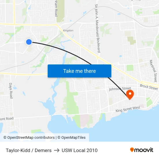 Taylor-Kidd / Demers to USW Local 2010 map