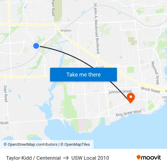 Taylor-Kidd / Centennial to USW Local 2010 map