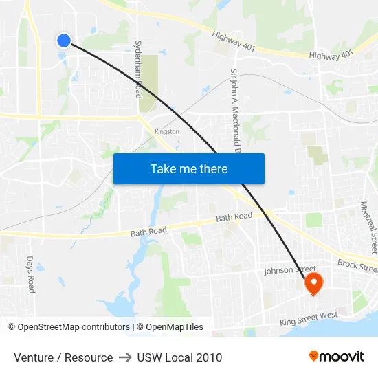 Venture / Resource to USW Local 2010 map